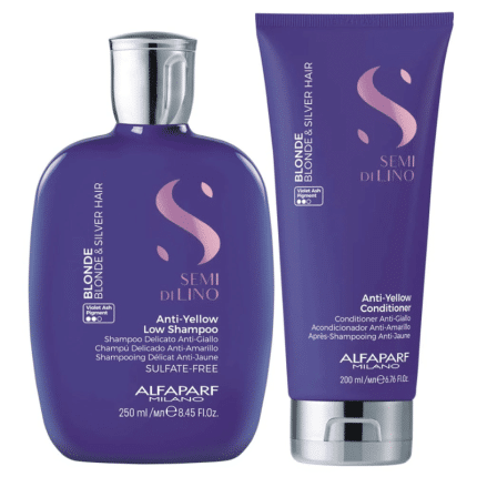 Semi Di Lino Anti-Yellow Shampoo & Conditioner Set – Blonde & Silver Hair Care Cyprus