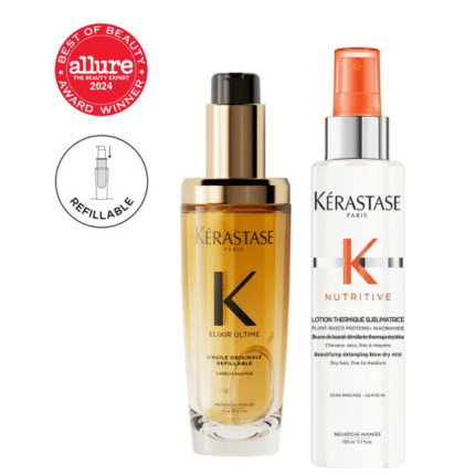 Kérastase Radiance & Protection Duo | Elixir Ultime Hair Oil & Nutritive Lotion Thermique