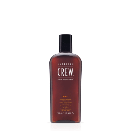 American Crew 3-in-1 Classic 250ml | All-in-One Men’s Shampoo, Conditioner & Body Wash