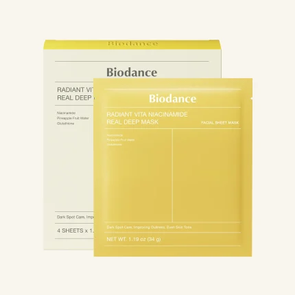 BIODANCE Radiant Vita Niacinamide Real Deep Mask 34g | Peggymou.com Online Cyprus